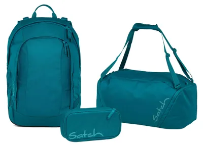 Produktbild von Satch, Schulrucksack-Set AIR Deep Petrol 3-teilig, ab 4./5. Klasse