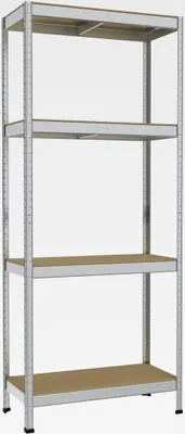 Produktbild von Schwerlastregal 180 x 75 x 35 cm 4 Holzböden 700 kg Regalsysteme
