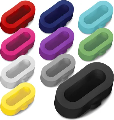 Image de subtel - Lot 10x bouchons anti poussière, eau et saleté pour montre connectée Garmin Fenix 5S - protection prise montre GPS Silicone multicolore