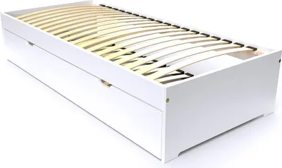 Immagine prodotto di Letto allungabile 80x200 Malo in legno massiccio - Bianco