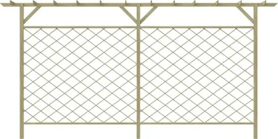 Immagine prodotto di Recinzione di Lattice con Pergolato per Giardino in Legno