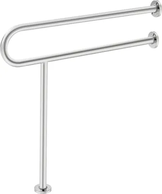 Image de SucceBuy Poignée d'appui pour toilettes pour montage mural, poignée de maintien 780x76x800mm