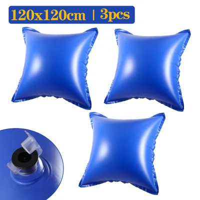 Produktbild von Clanmacy 3pcs Poolkissen Pool Winter Luftkissen 122 x 122 x 60 cm, Pool Polster, Luftkissen, Winterkissen für Abdeckplanen Poolabdeckung Winter Überwinterung
