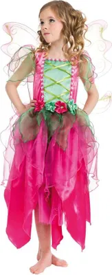 A young girl wearing a fairy costume.