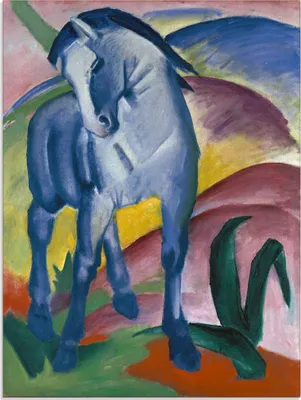 Produktbild von ARTland Glasbild Blaues Pferd I. 1911. Größe: 60x80 cm