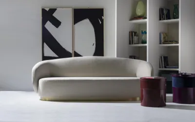 Produktbild von Sofa Dreisitzer Design Luxus Möbel Holz  weiß Design Möbel aus Italien Klassiker