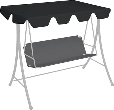 Obrázok produktu pre vidaXL Náhradná strieška pre hollywoodsku hojdačku čierna 150/130x105/70 cm