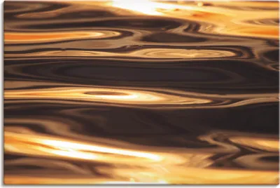 Produktbild von ARTland Leinwandbild Goldenes Wasser des Meeres Größe: 90x60 cm