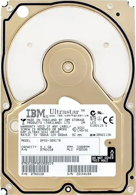 Obrázok produktu pre Pevný disk IBM 9GB DPSS-309170 7200Rpm SCSI 68-PIN 3,5'' palca 07N3120