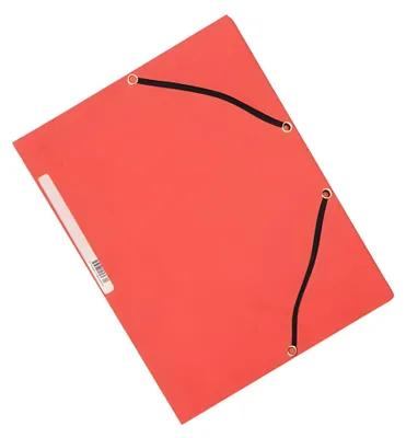 Immagine prodotto di Q-Connect® KF02165 Organizzatore di cartelle ad angolo - Cartone A4 con elastico rosso