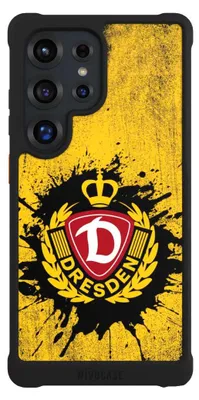 Produktbild von NIVOCASE Hülle für Samsung Galaxy S25 Ultra  Stoßfeste Handyhülle NIVOmax Case Schwarz Fußball Offizielles Lizenzprodukt SG Dynamo Dresden