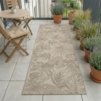 Produktbild von Carpetsale24 Outdoor Teppich Wetterfest & UV-beständig, ideal für Küche, Balkon, Terrasse, Garten, Wohnzimmer, Grösse: 80x250 cm