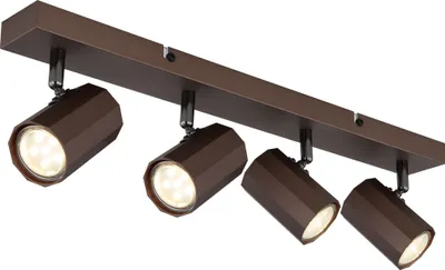 Immagine prodotto di Plafoniera soggiorno plafoniera faretto 4 spot alluminio bronzo 57919-4