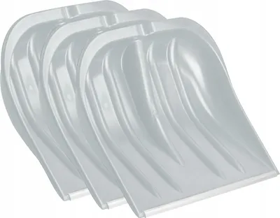 Image de Lame de pelle à neige - Pièce de rechange - Sans manche - Plastique - Robuste - Lot de 3 - Argent