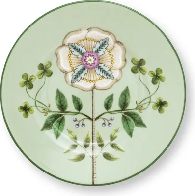 Produktbild von Teller Petit Four ?Lily & Lotus", light green, Ø:1