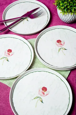 Produktbild von Hermia Concept, Hochwertiges Dessertteller-Set (6 Stück) aus 100% Porzellan, 21 cm