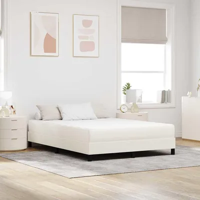 Image de Maison Exclusive - Matelas avec matelas Crème 140 x 190 cm Tissu