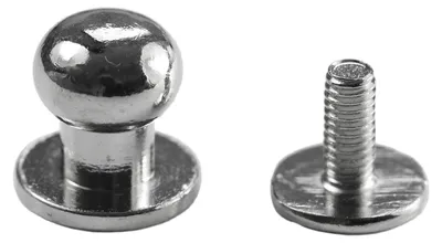 100 Sattelnieten Taschenknopf Kopfschraubniete Beiltaschenknopf silber
