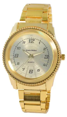 Image de Montre pour homme en métal, avec bracelet en métal et verre minéral