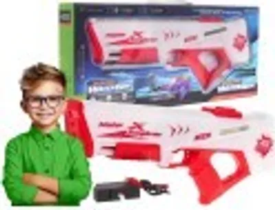 Image de grand pistolet à eau interactif avec fonction lumineuse - rouge