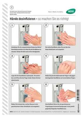 Produktbild von Hinweisschild: Hände desinfizieren - so machen Sie es richtig!