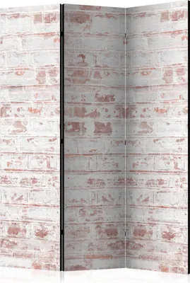 Zdjęcie produktu dla Parawan jednostronny Tła i desenie 135x172 cm 3-częściowy biały