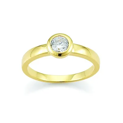 Produktbild von GOOIX 944-0002 Damen Ring vergoldet Zirkonia 54 (17.2)