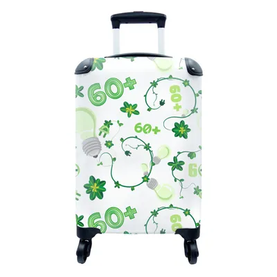 Produktbild von MuchoWow® Koffer Handgepäck Trolley Rollkoffer Kleine Reisekoffer mit 4 Rollen - Lampen - Pflanzen - Muster - Cabin Size < 55x40x23 cm & 55x40x20 cm - Fotokoffer - Kabinenkoffer - Boardgepäck - Reise-Box - Reisekoffer - Reisegepäck - Koffer mit Bild - Trolley für Kinder
