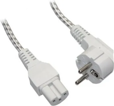 Produktbild von Warmgeräte-Anschlusskabel, 2 m, Weiß-Silber