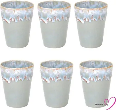 Produktbild von Costa Nova Grespresso Latte-Macchiato-Becher Grau, 6er-Set, 380 ml
