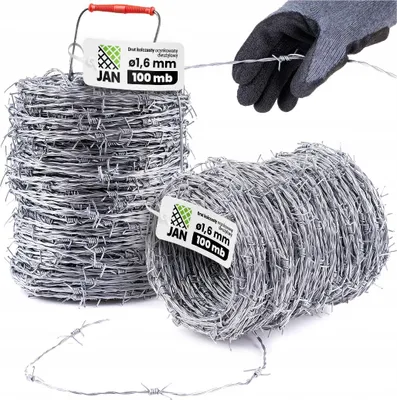 Produktbild von Stacheldraht - 1,6 Mm - 100 M - Verzinkt - Wetterfest