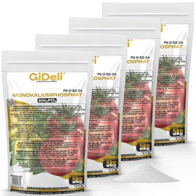 Produktbild von Monokaliumphosphat 20kg MKP Phosphor Kalium P-K Dünger Blühbooster Blüte GiDeli
