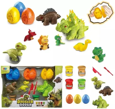Imagen del producto de Masa moldeable con moldes de dinosaurios - Trifox
