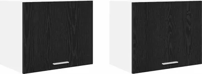 Zdjęcie produktu dla vidaXL Szafka ścienna 2 szt. czarny dąb i biały 50 x 31 x 40 cm