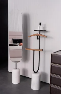 Obrázok produktu pre Komoda Vešiak na šaty Stojace zrkadlo Šatníková skriňa Zrkadlo do spálne