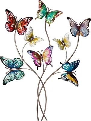 Produktbild von Wandobjekt, Schmetterling Design, bunt H 73 cm