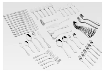 Produktbild von Besteckset für 12 Personen aus Edelstahl, 68-teilig, , rostfrei, handpoliert, spülmaschinengeeignet - Serie Salzburg