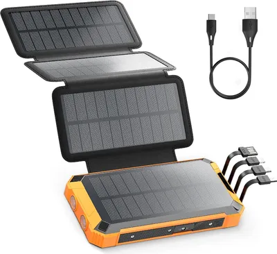 Obrázek produktu pro Solární power banka, kapacita 26800mAh, bezdrátové nabíjení, 26800mAh