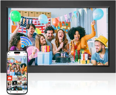 Produktbild von HDeye FRAMEO 15,6" Digitaler Bilderrahmen mit WiFi | Touchscreen IPS 1280x800 | 32GB Speicher | Wandmontage | Einfache Einrichtung