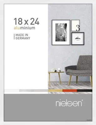 Produktbild von nielsen Aluminium Bilderrahmen Pixel, 18x24 cm, Weiß Glanz