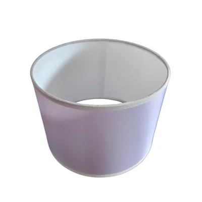 Produktbild von Lampenschirm E27 rund silbergrau – Stofflampenschirm/Textilschirm Ø 23 cm im Retro Vintage Design – Ersatzschirm für Tischlampe & Pendelleuchte