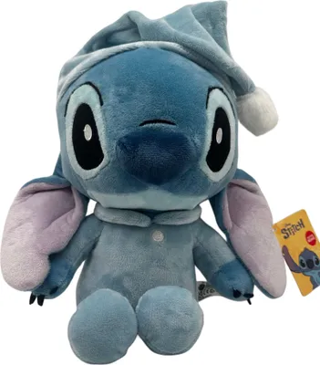 Produktbild von Disney Lilo und Stitch Kuscheltier Lilo und Stitch Plüschtier XXL 36 cm Stofftier Anime Kawaii Plush Stofftier Cute Plushie Halloween Weihnachten Geschenke für Kinder Stitch mit Pyjama