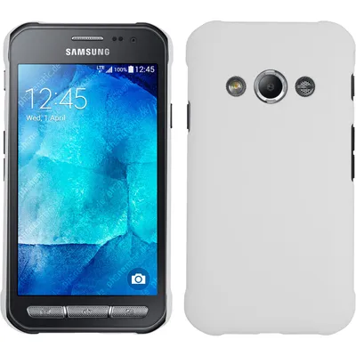 Produktbild von PhoneNatic Case kompatibel mit Samsung Galaxy Xcover 3 - Hülle weiß gummiert Hard-case + 2 Schutzfolien