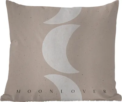 Produktbild von MuchoWow® Outdoor Kissen - Mond - Pastell - Text - Zitate - 50x50 cm - Wetterfest - Lounge Kissen - Komfortabel - Kissen mit Bild