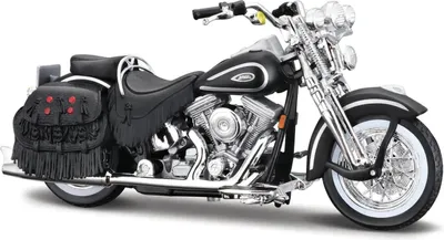 Image de Maisto - HD - Moto - 1999 FLSTS Heritage Softail® Springer™, noir mat, 1:18