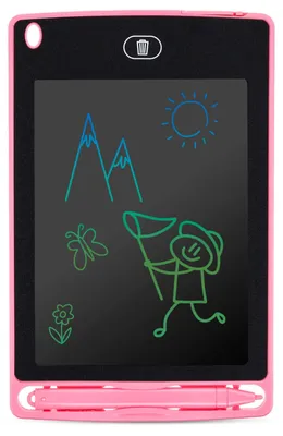 Produktbild von LCD Grafik Tablet zum Zeichnen für Kinder Zaubertafel 6,5 Zoll mit Stift mehrfarbig Rosa Sun Baby Schreib und Notizboard für Kinder