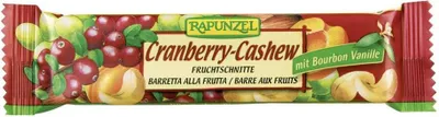 Produktbild von Rapunzel Fruchtschnitte Cranberry-Cashew 40g