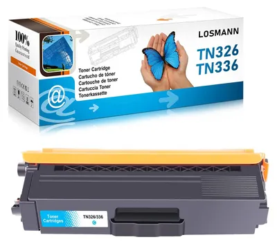 Image de Cartouche de toner cyan LOSMANN, compatible avec les modèles TN-336 et TN-326, pour les imprimantes Brother DCP-L8400CDN, DCP-L8450CDW, HL-L8250CDN, séries HL-L8300, HL-L8350CDW, HL-L8350CDWT, MFC-L8600CDW, MFC-L8650CDW, MFC-L8850CDW, et compatible avec la référence TN-321