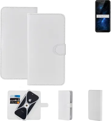 Produktbild von K-S-Trade Handy Hülle Schutz Hülle kompatibel mit Cubot J5 Cover Case Bookstyle Bumper weiß 1x
