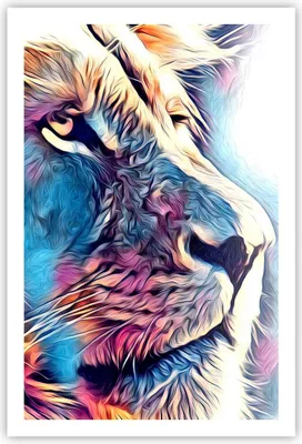 Produktbild von Poster - Poster ohne Rahmen - Löwe Mähne Märchen - 61x91,5 cm - Wand Bild - Wanddeko - Wandbilder - Kunstposter - Wandposter - Bilder - Kunstdruck - Wanddekoration - Wandbild - P2XPA61x91-4713